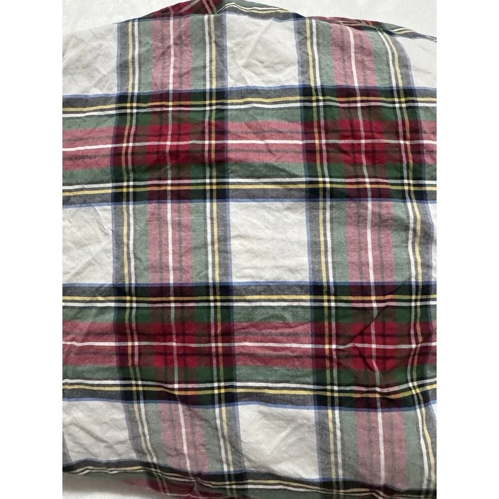 Pottery Barn Plaid King Fitted Bed Sheet Cotton - Picture 2 of 6